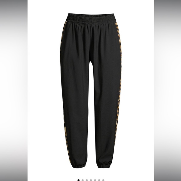 Terez Leopard-Print Side-Stripe Track Pants Large - Picture 4 of 5